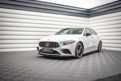 Front Ansatz V.4 für Mercedes A35 AMG / AMG-Line W177  schwarz Hochglanz