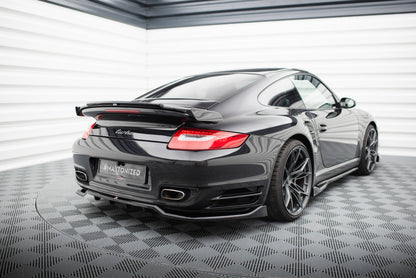Mittlerer Cup Diffusor DTM Look Heck Ansatz für Porsche 911 Turbo 997 schwarz Hochglanz