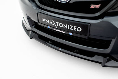 Front Ansatz V.2 für Subaru Impreza WRX STI Mk3 Facelift schwarz Hochglanz
