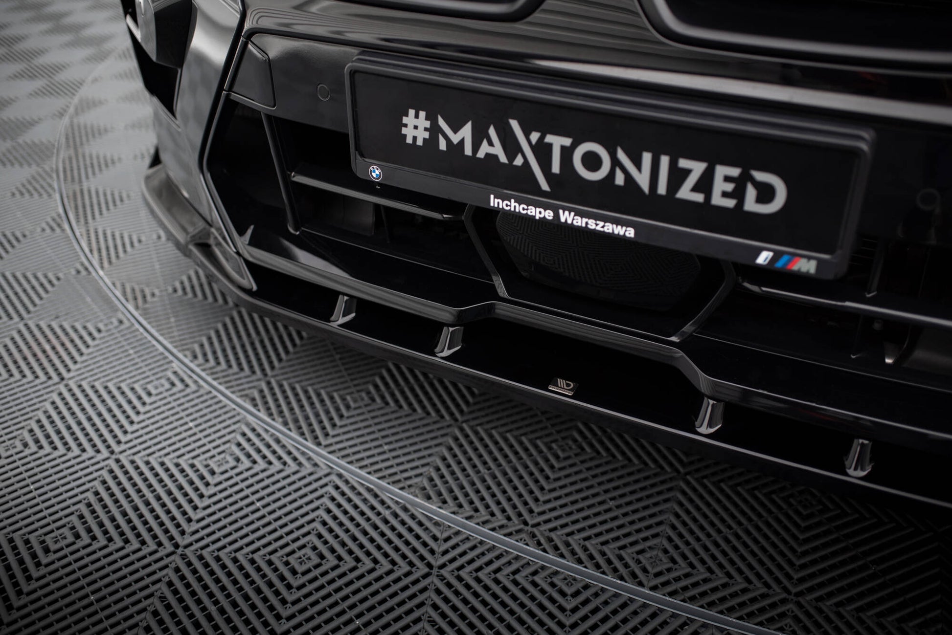 Front Ansatz V.2 für BMW X5 M F95 Facelift schwarz Hochglanz