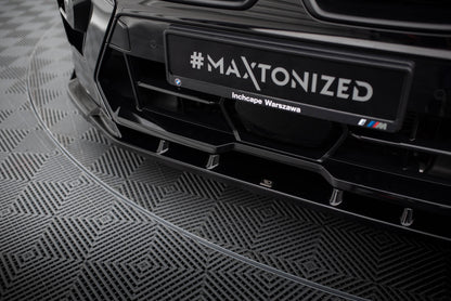 Front Ansatz V.2 für BMW X5 M F95 Facelift schwarz Hochglanz