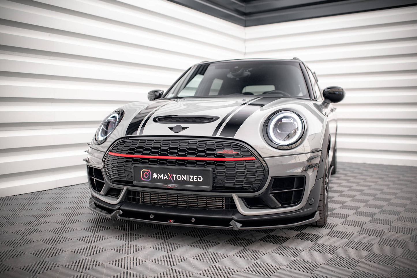 Front Ansatz V.4 für Mini Cooper Clubman John Cooper Works F54 Facelift schwarz Hochglanz