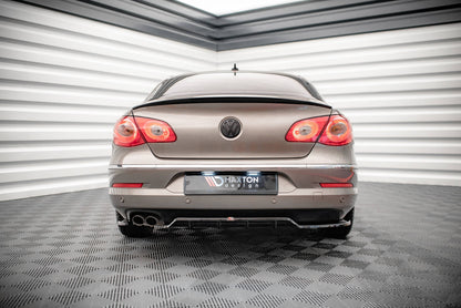 Mittlerer Cup Diffusor DTM Look Heck Ansatz für VW Passat CC schwarz Hochglanz