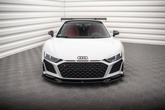 Front Ansatz V.3 für Audi R8 Mk2 Facelift schwarz Hochglanz
