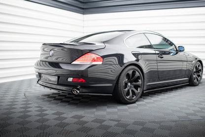 Mittlerer Cup Diffusor DTM Look Heck Ansatz für BMW 6er Coupe / Cabrio E63 / E64 schwarz Hochglanz