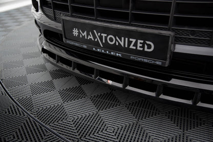 Front Ansatz V.3 für Porsche Macan Mk1 schwarz Hochglanz