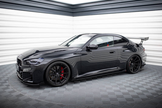 Street Pro Seitenschweller Ansatz für V.1 für + Flaps BMW M2 G87 schwarz Hochglanz