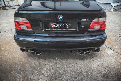 Heck Ansatz Flaps Diffusor für BMW M5  / 5 M-Paket E39 schwarz Hochglanz