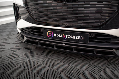 Front Ansatz V.2 für Audi Q4 e-tron Sportback S-line Mk1 schwarz Hochglanz
