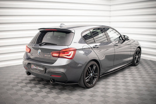 Heck Ansatz Flaps Diffusor für BMW 1er F20/F21 M-Power Facelift Carbon Look