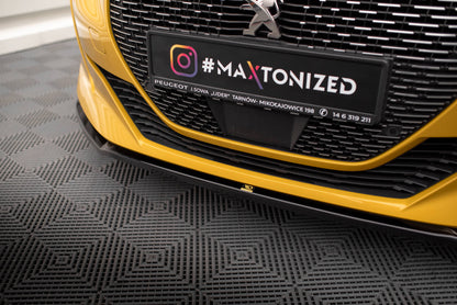 Front Ansatz V.2 für Peugeot 208 GT Mk2 schwarz Hochglanz