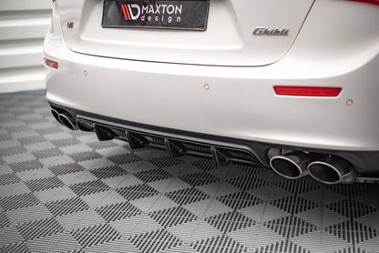 Diffusor Heck Ansatz für Maserati Ghibli Mk3 schwarz Hochglanz