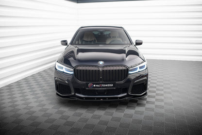 Front Ansatz V.3 für BMW 7 M-Paket G11 / G12 Facelift schwarz Hochglanz