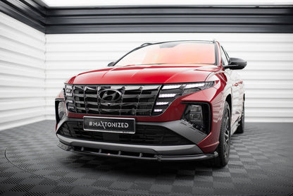 Front Ansatz V.2 für Hyundai Tucson N-Line Mk4 schwarz Hochglanz