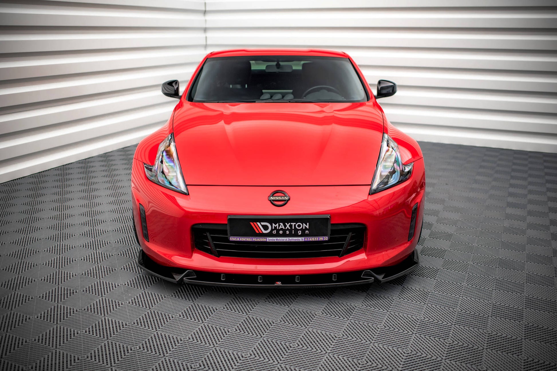 Front Ansatz V.3 für Nissan 370Z Facelift schwarz Hochglanz