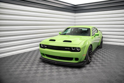 Front Ansatz für Dodge Challenger SRT Hellcat Widebody Mk3 schwarz Hochglanz