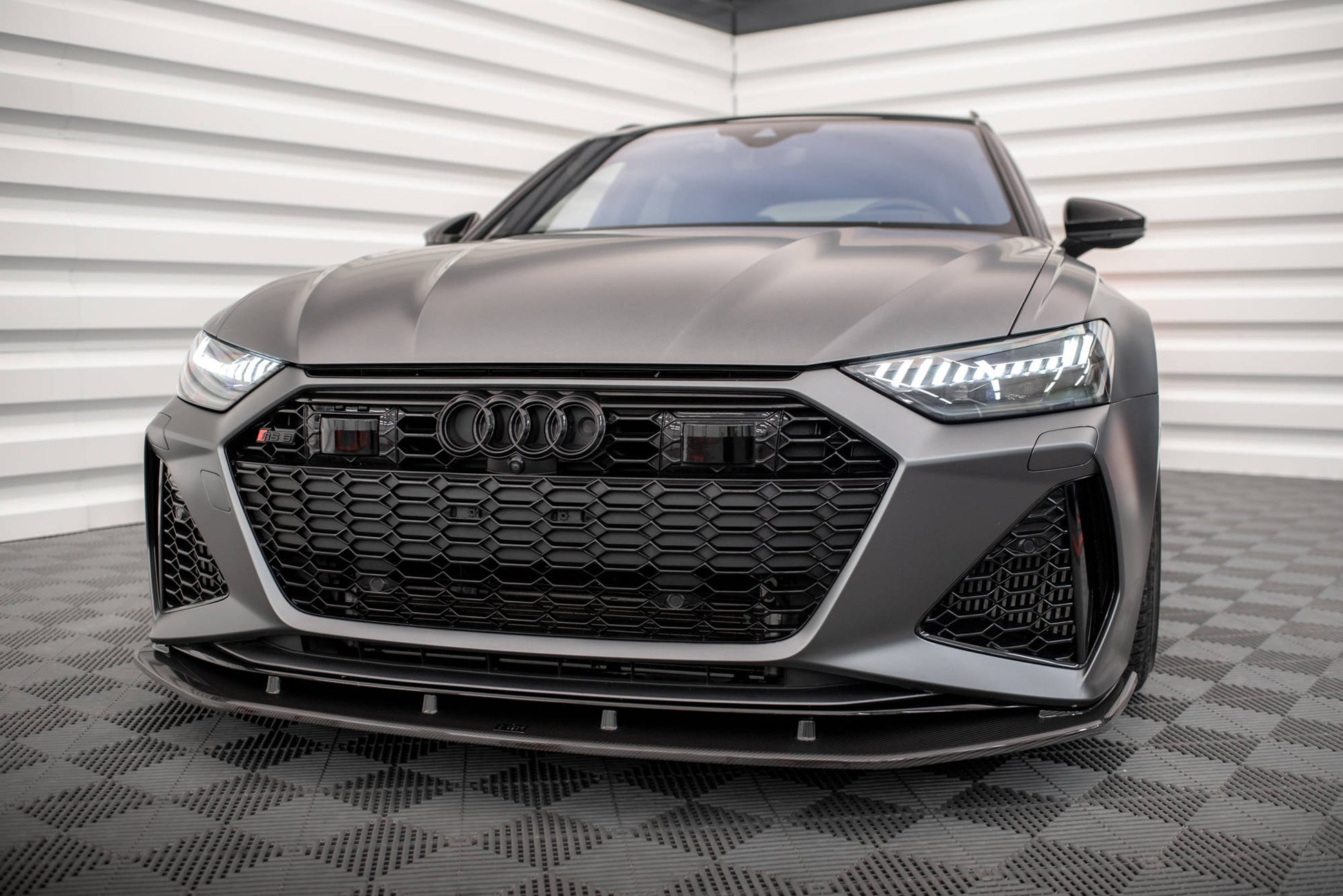 Set of Carbon Fiber Splitters Audi RS6 C8 schwarz matt
