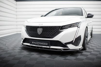 Front Ansatz für Peugeot 308 GT Mk3 schwarz Hochglanz