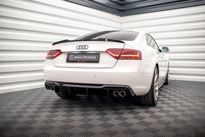 Diffusor Heck Ansatz für Audi A5 8T Facelift (Doppelauspuff li. re.)