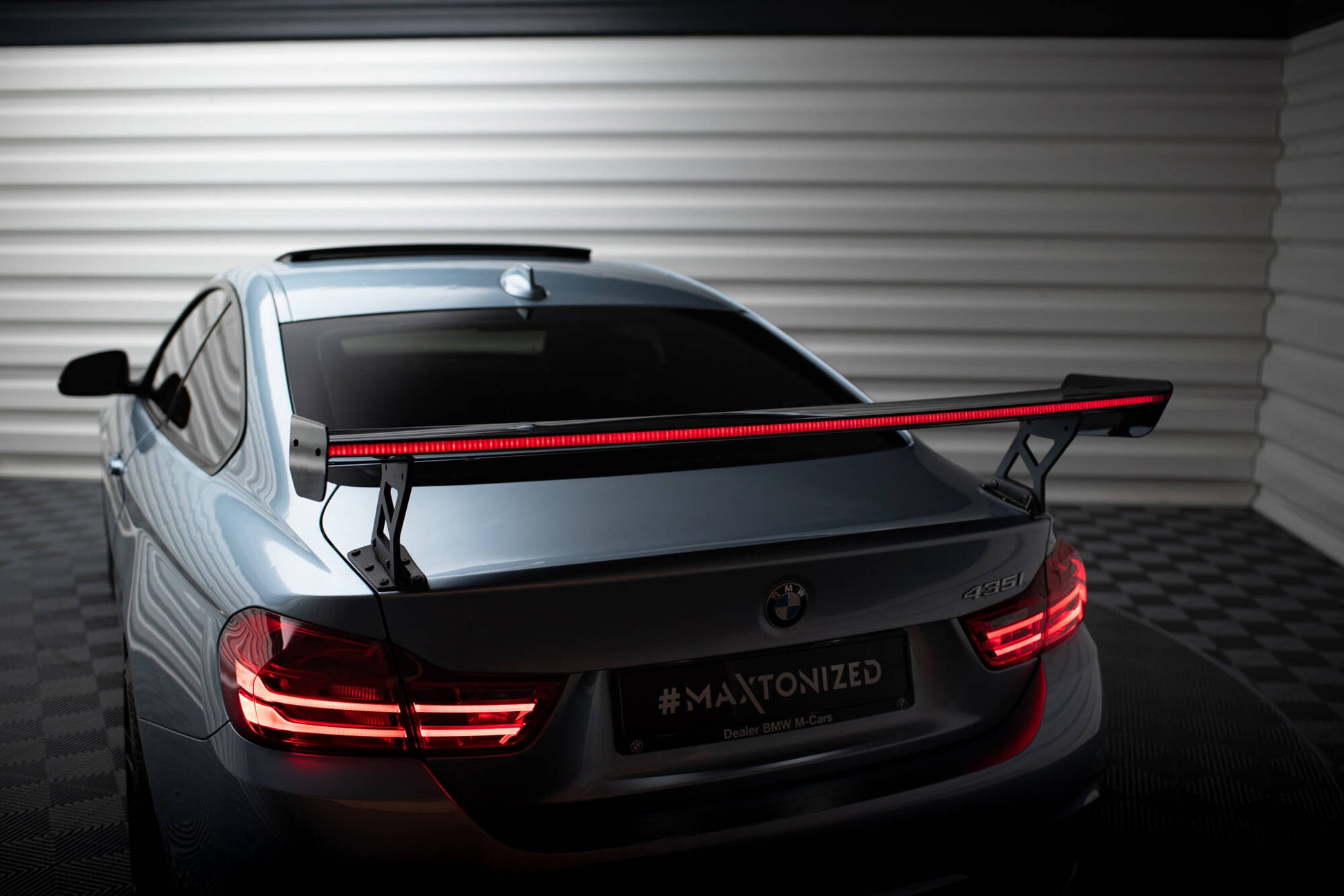 Carbon Spoiler With External Brackets Uprights + LED BMW 4er F32 / 4 F32 M-Paket Coupe