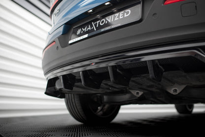 Mittlerer Cup Diffusor DTM Look Heck Ansatz für Volvo C40 Mk1 schwarz Hochglanz