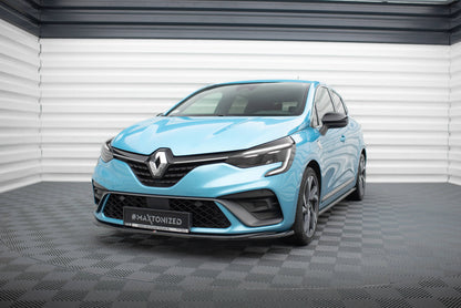 Front Ansatz V.2 für Renault Clio R.S. Line Mk5 schwarz Hochglanz