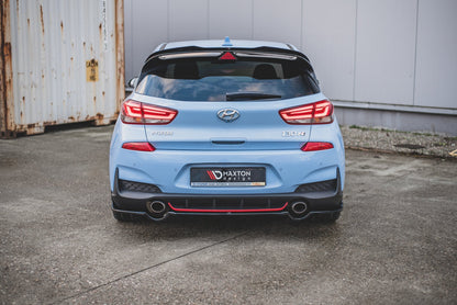 Mittlerer Cup Diffusor DTM Look Heck Ansatz für Hyundai I30 N Mk3 Hatchback schwarz Hochglanz
