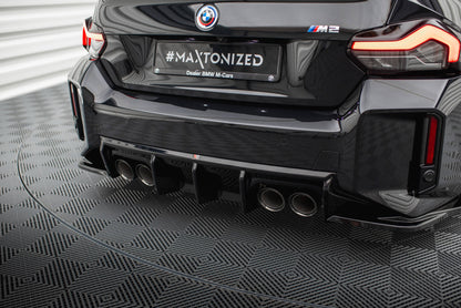 Diffusor Heck Ansatz V.1 für BMW M2 G87 schwarz Hochglanz