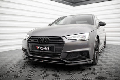 Front Ansatz V.4 für Audi S4 / A4 S-Line B9 schwarz Hochglanz