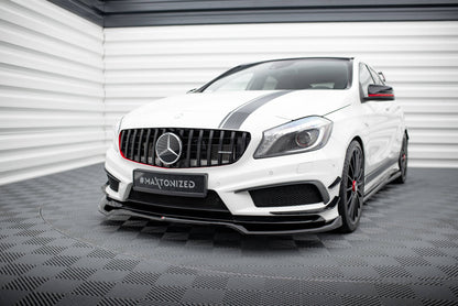 Front Ansatz V.4 für Mercedes-Benz A45 AMG W176 schwarz Hochglanz