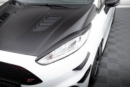Scheinwerfer Blenden Böser Blick V.1 für Ford Fiesta ST / ST-Line / Standard Mk7 FL schwarz Hochglanz