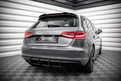 Spoiler CAP für Audi A3 Sportback 8V schwarz Hochglanz