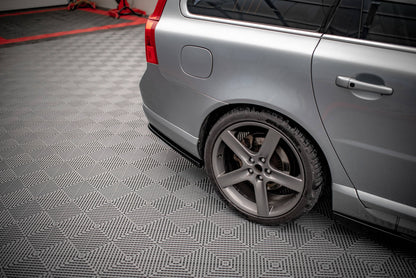 Heck Ansatz Flaps Diffusor für Volvo V70 Mk3 Carbon Look