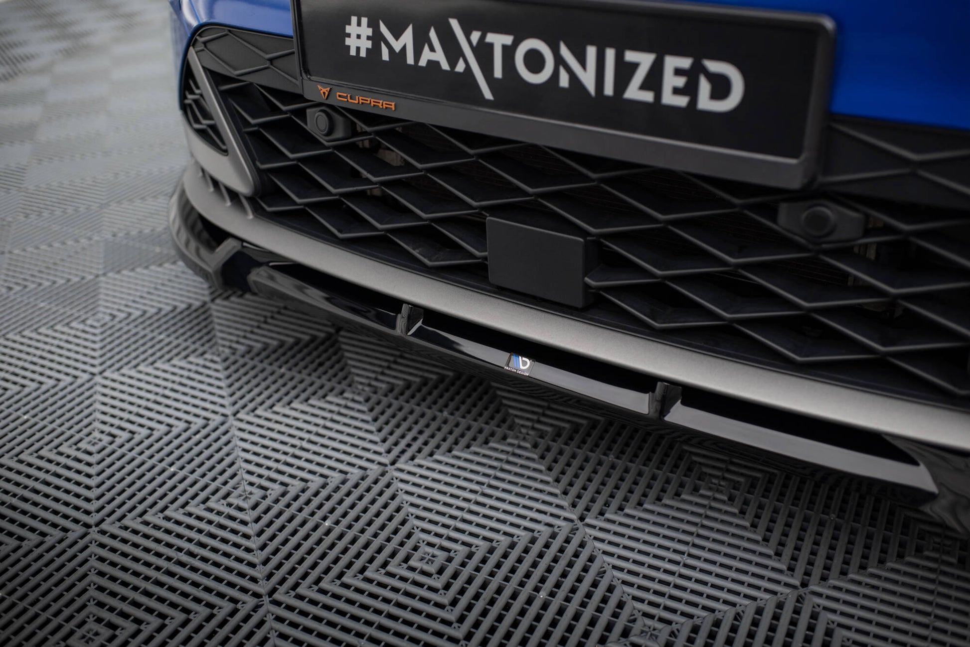 Front Ansatz für Seat Arona FR Mk1 Facelift schwarz Hochglanz