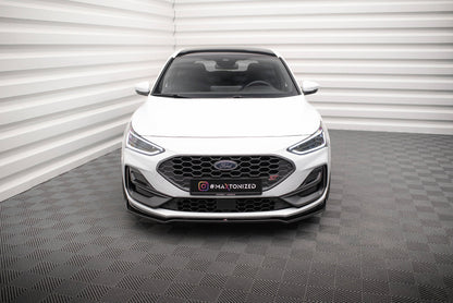 Front Ansatz V.1 für Ford Focus ST / ST-Line Mk4 Facelift schwarz Hochglanz