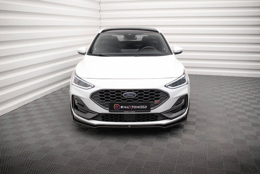 Front Ansatz V.1 für Ford Focus ST / ST-Line Mk4 Facelift schwarz Hochglanz