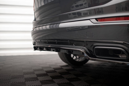 Mittlerer Cup Diffusor DTM Look Heck Ansatz für Volvo XC90 R-Design Mk2 Facelift schwarz Hochglanz