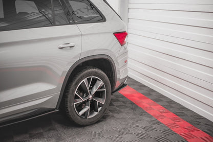 Heck Ansatz Flaps Diffusor für Skoda Kodiaq Sportline Mk1 / Mk1 Facelift schwarz Hochglanz
