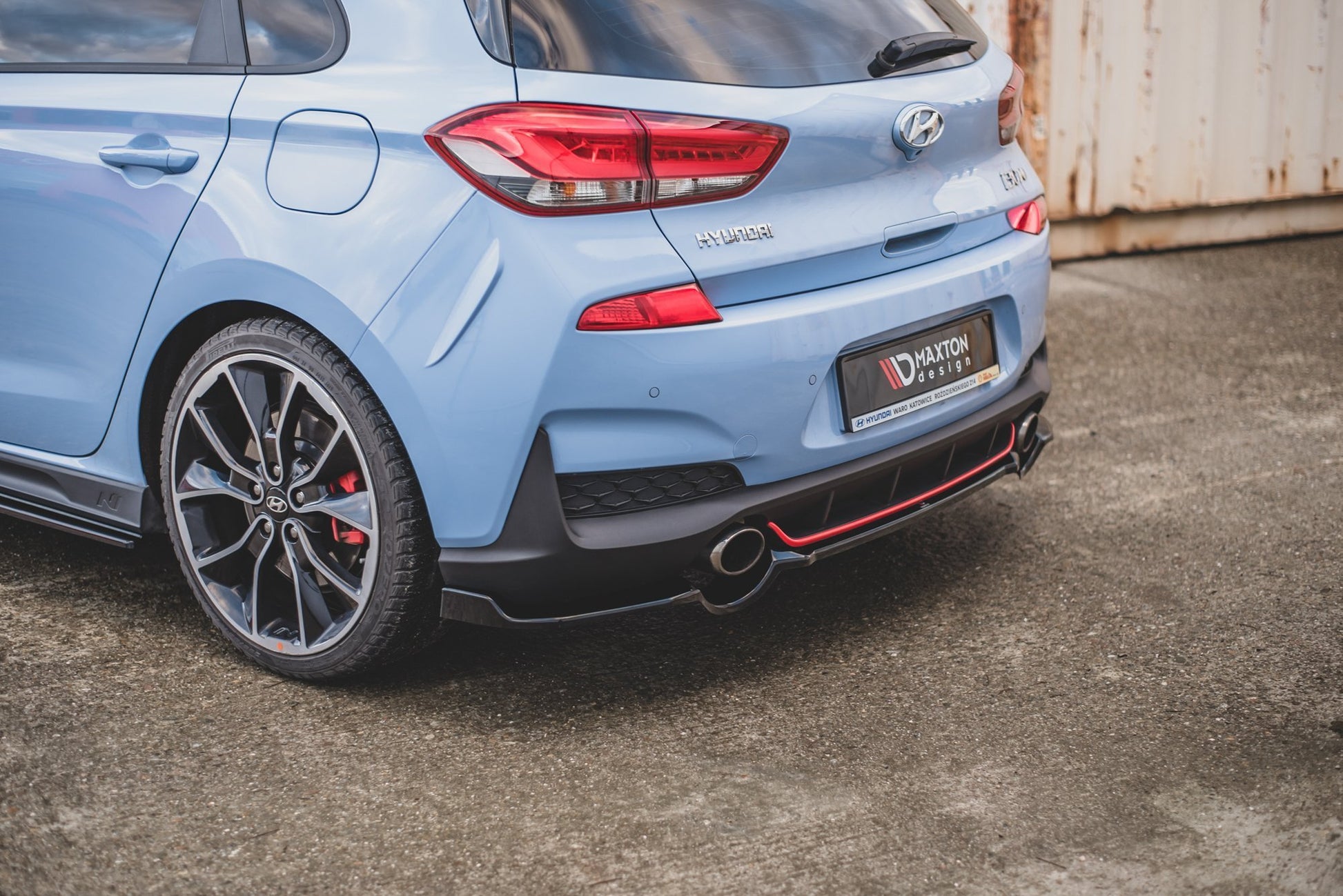 Heckansatz Hyundai I30 N Mk3 Hatchback schwarz Hochglanz