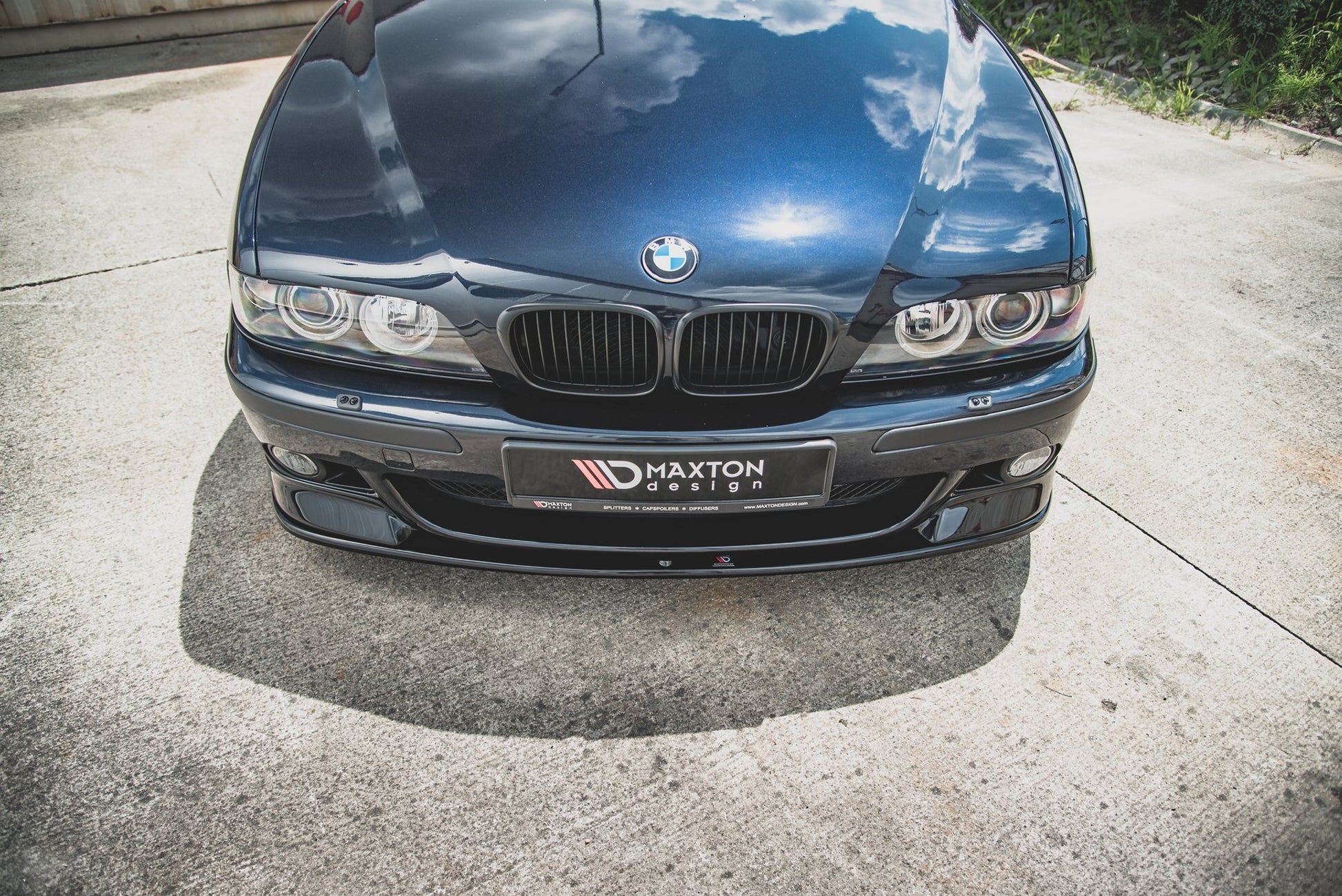 Front Ansatz für Seite + Front Ansatz für BMW M5  / 5 M-Paket E39 schwarz Hochglanz