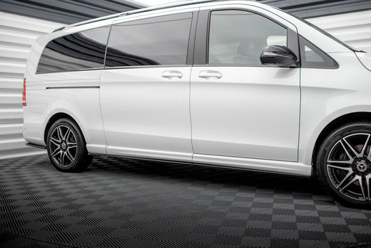 Seitenschweller Ansatz für V.1 für Mercedes-Benz V-Klasse Extra Long AMG-Line W447  schwarz Hochglanz