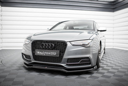 Front Ansatz V.4 für Audi S5 / A5 S-Line Coupe / Sportback 8T Facelift schwarz Hochglanz