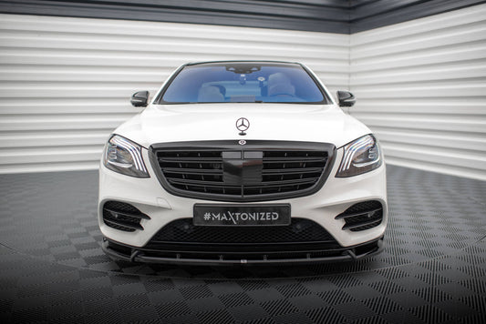 Front Ansatz V.2 für Mercedes-Benz S AMG-Line W222 Facelift schwarz Hochglanz