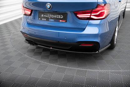 Heck Ansatz Flaps Diffusor V.1 für BMW 3er GT M-Paket F34 schwarz Hochglanz