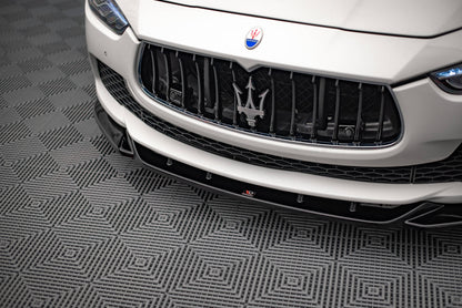 Front Ansatz V.1 für Maserati Ghibli Mk3 schwarz Hochglanz
