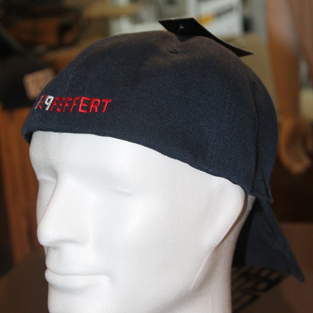 gepfeffert.com® Flexfit-Cap - GEPFEFFERT/dark blue/3D-Stick red - gepfeffert.com