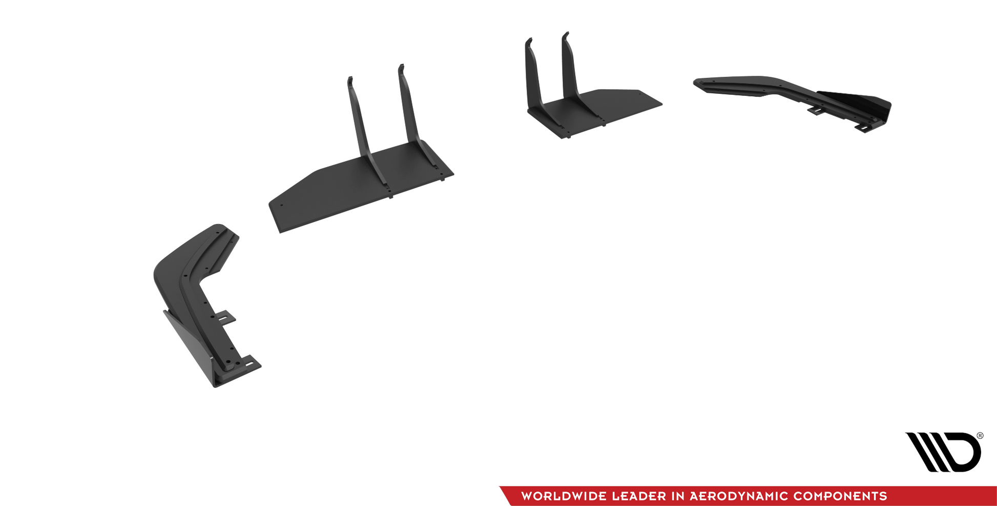 Street Pro Heck Ansatz Flaps Diffusor +Flaps für Honda Civic Type-R Mk 11 schwarz Hochglanz