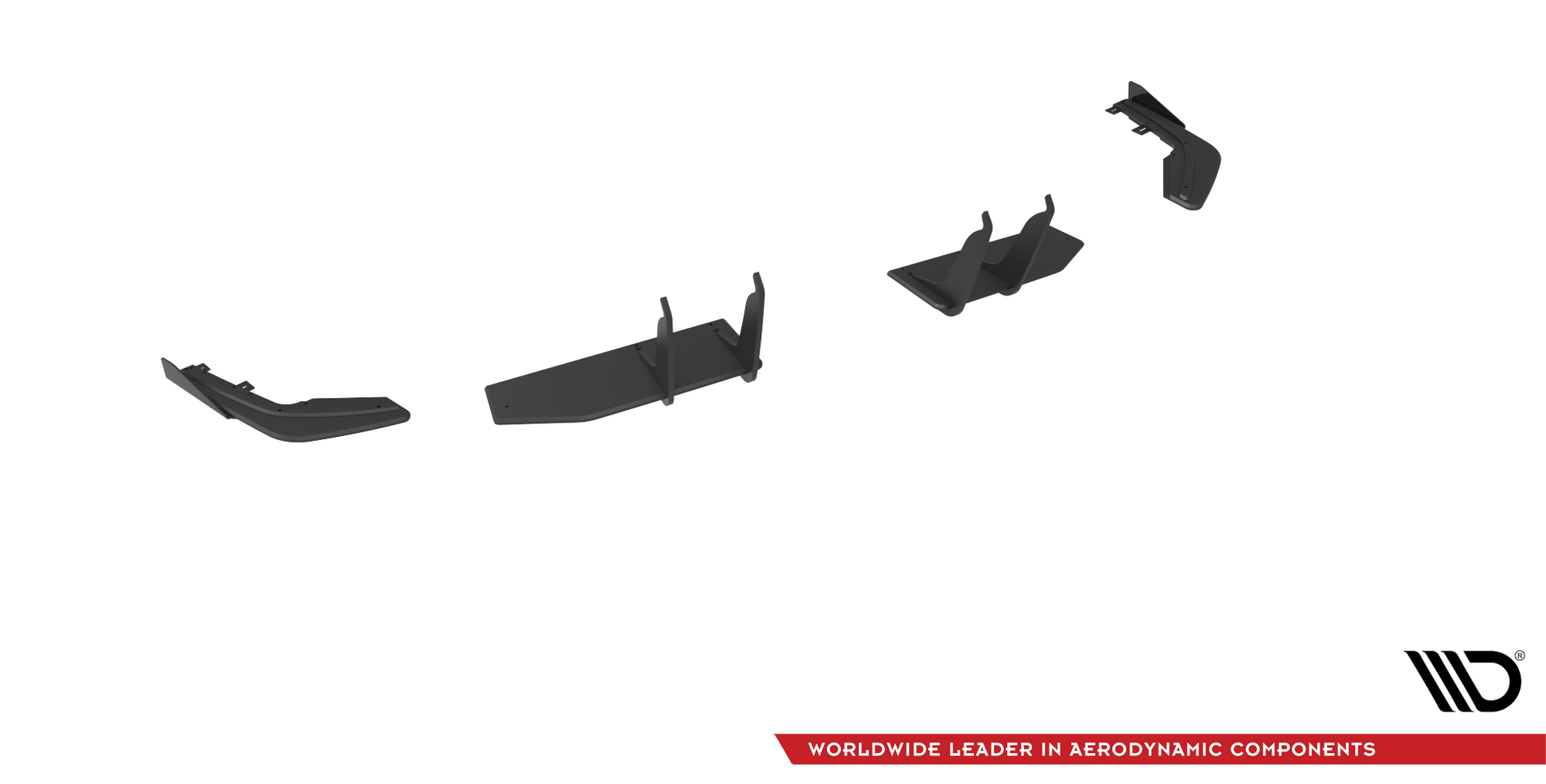Street Pro Heck Ansatz Flaps Diffusor +Flaps für Honda Civic Type-R Mk 11 schwarz Hochglanz