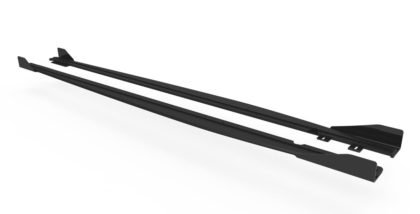 Street Pro Seitenschweller Ansatz + Flaps für Audi RS3 Limousine 8Y schwarz Hochglanz