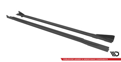 Street Pro Seitenschweller Ansatz für + Flaps Audi S3 / A3 S-Line 8Y / 8Y Facelift schwarz Hochglanz